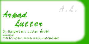 arpad lutter business card